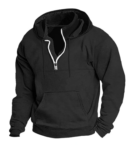 European And American Autumn And Winter New Hooded Sweater Thick Casual Jacket Men