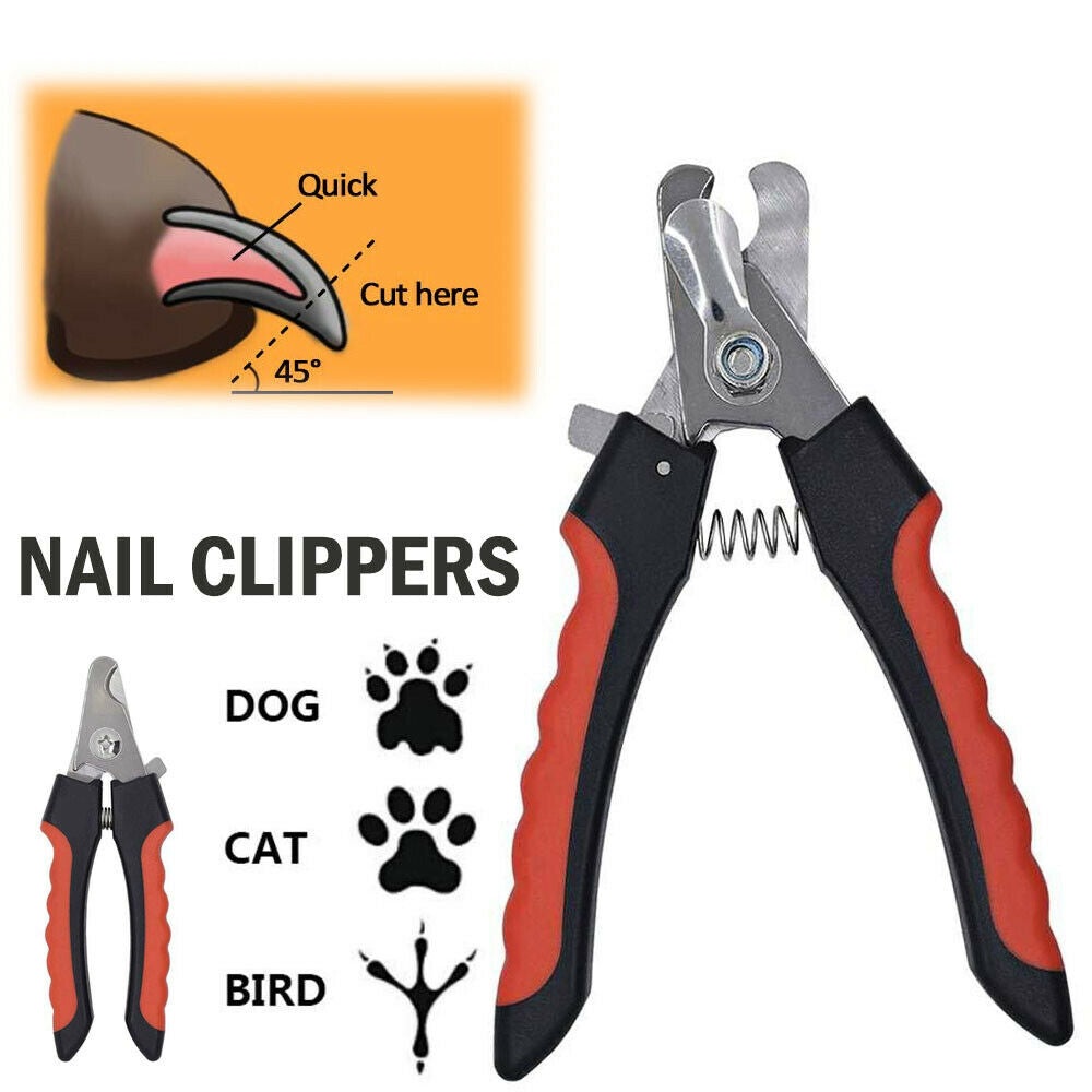 Dog Nail Clippers Nail Trimmer With Safety Guard Razor  Pet Grooming