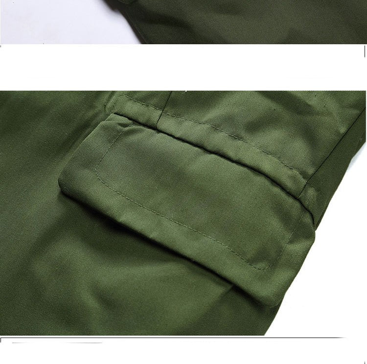 Coat Green Men's Winter Thickened Long Section