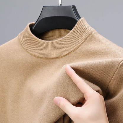 Half Turtleneck Thermal Young And Middle-aged Casual Solid Color Sweater