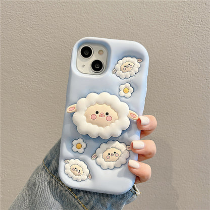 Cartoon Sheep Stand Phone Case