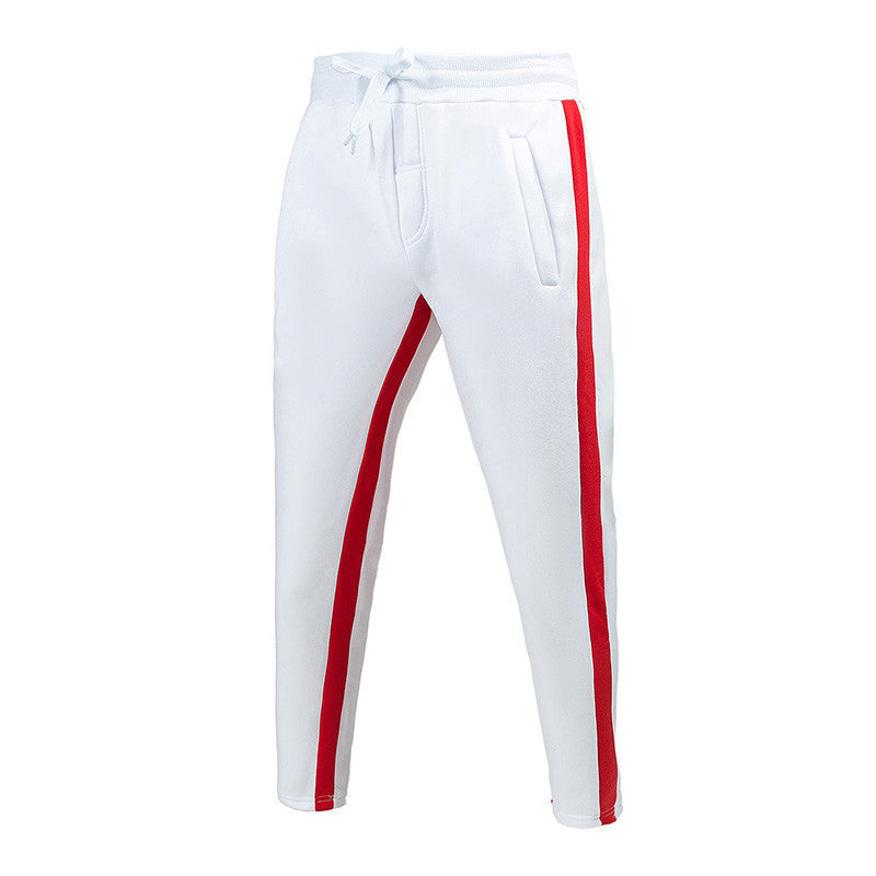 Men's Loose Sports And Leisure Striped Drawstring Pants