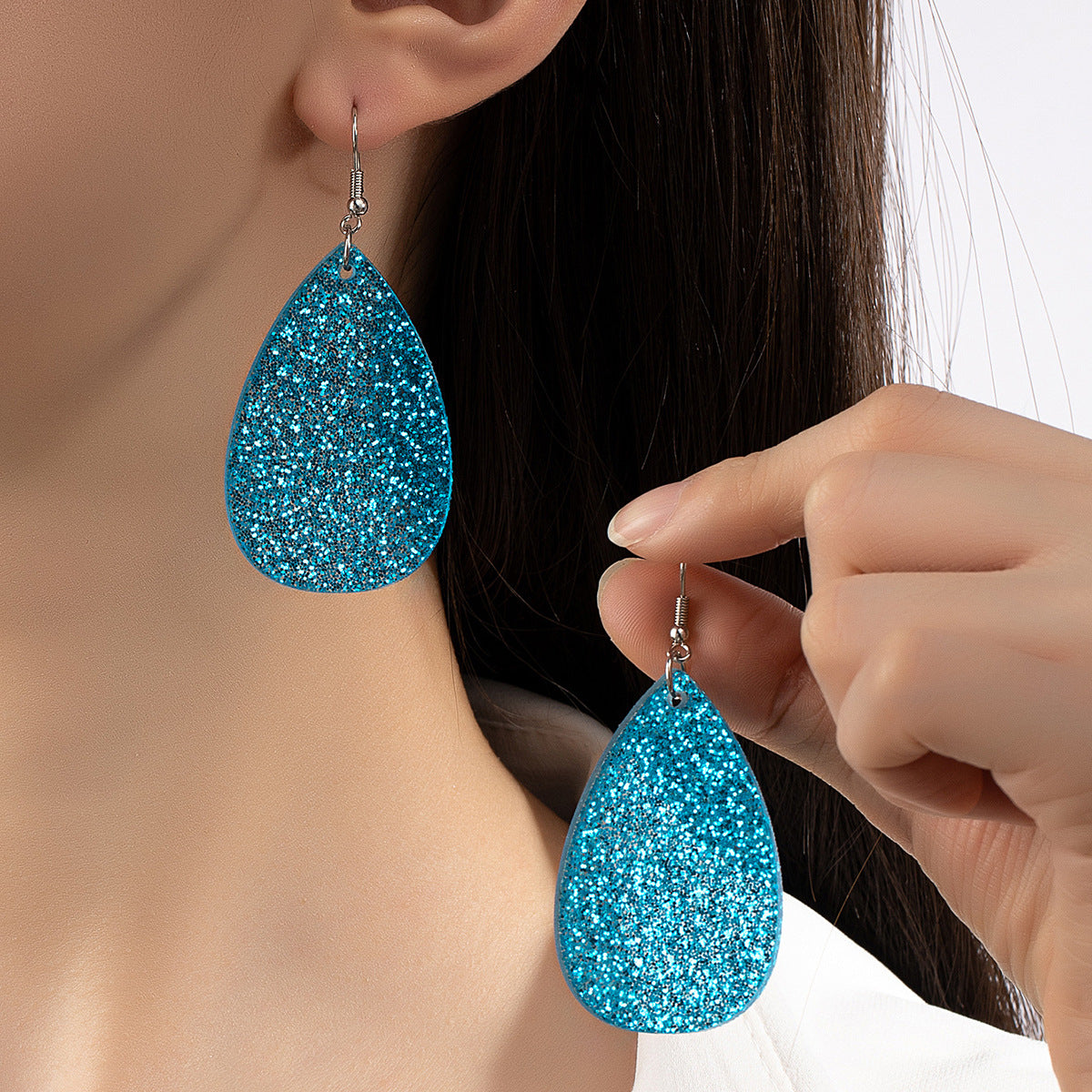 Bohemian Water Drop Earrings Drop-shaped Retro High-key Eardrop