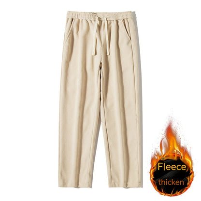 Corduroy Autumn And Winter New Fleece-lined Thick Casual Pants