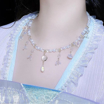 Vintage Pearl Pendant Necklace For Women