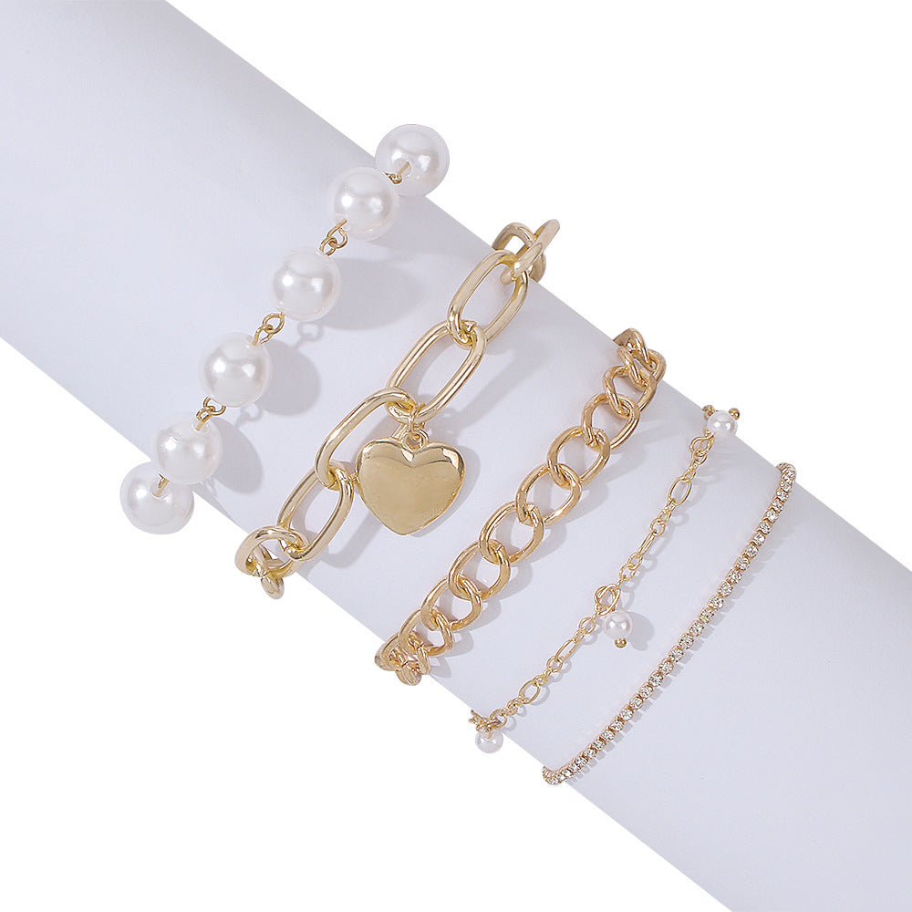 Exaggerated Alloy Thick Chain Multi-layer Bracelet Women European And American Fashion