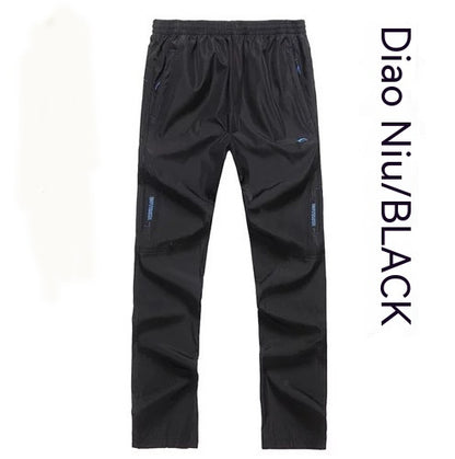 Men's Winter Fleece-lined Quick-drying Polyester Trousers