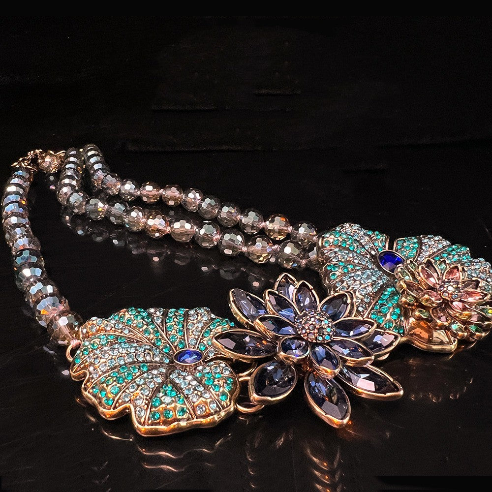 Vintage Western Antique Flower Necklace For Women