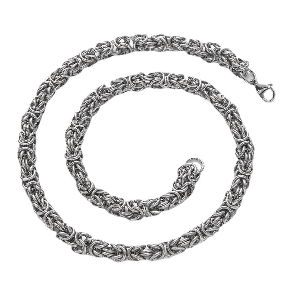 Domineering Hip Hop Stainless Steel Hand-woven Keel Chain