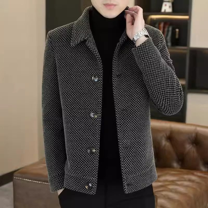 Velvet Padded Thickened Coat Male