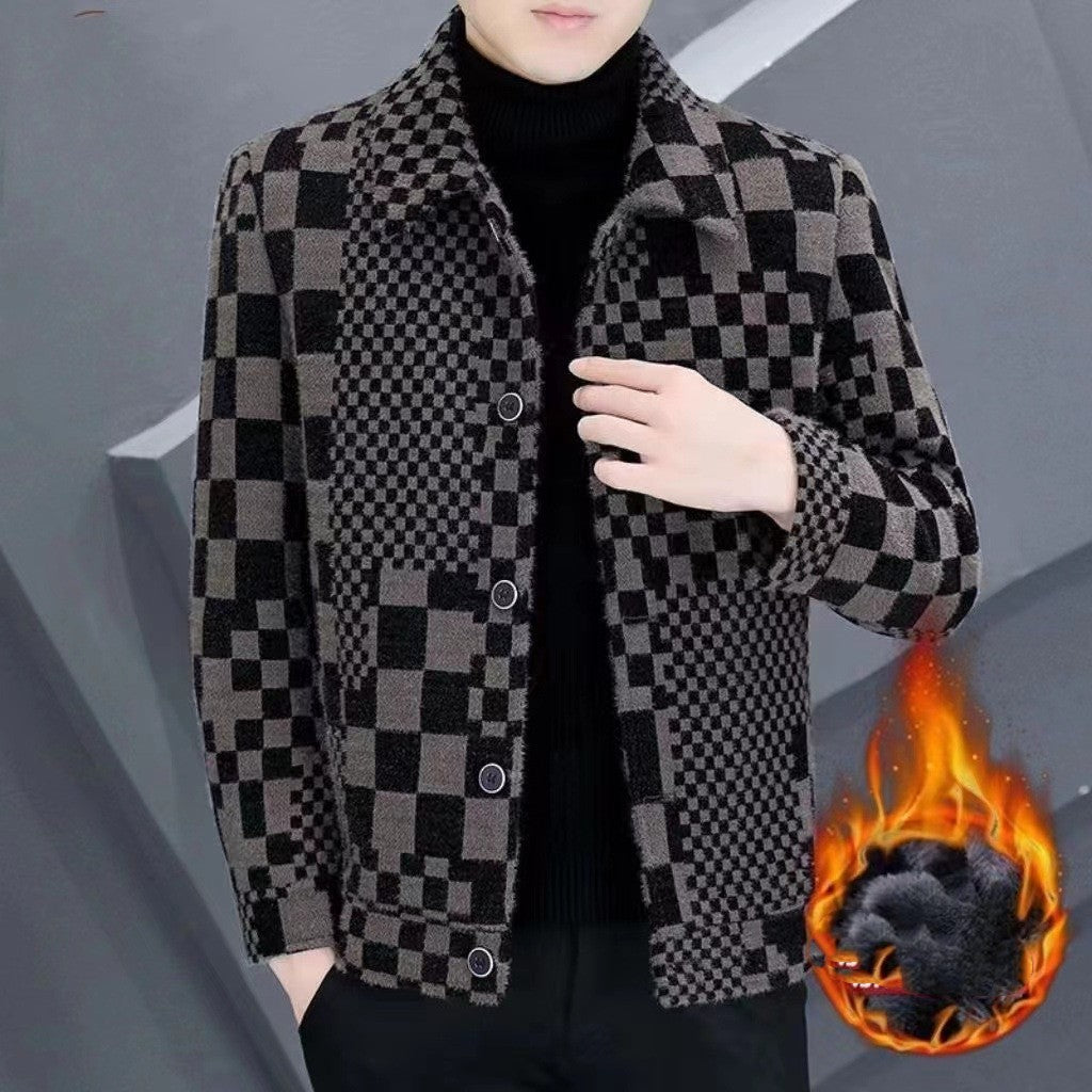 Men's Thick Short Woolen Coat