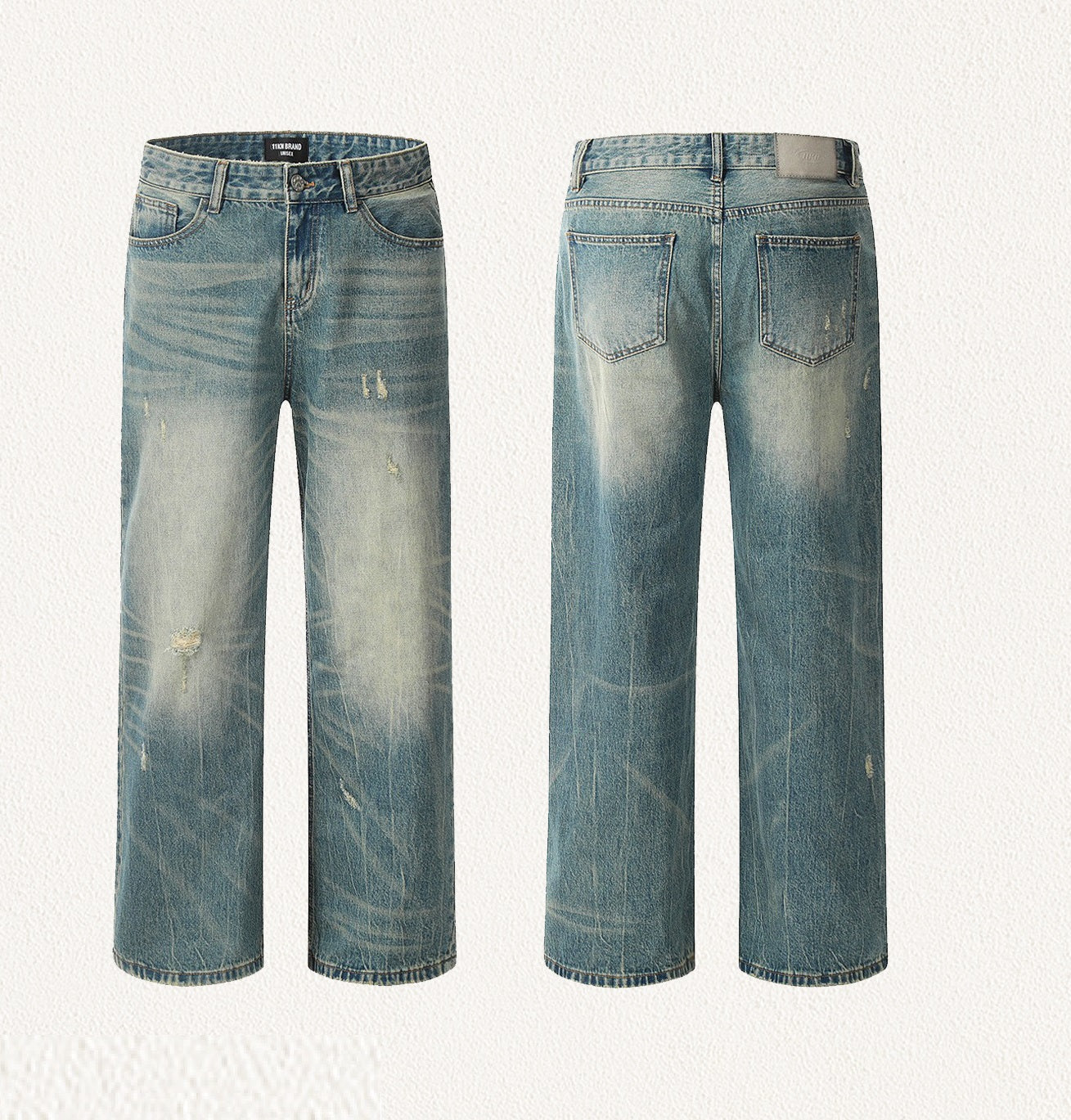 New Heavy Industry Straight American Retro Jeans