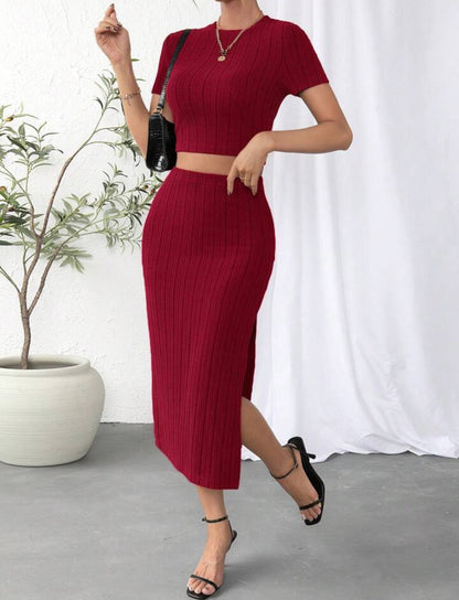 Women's Fashion High Waist Side Slim Fit Suit