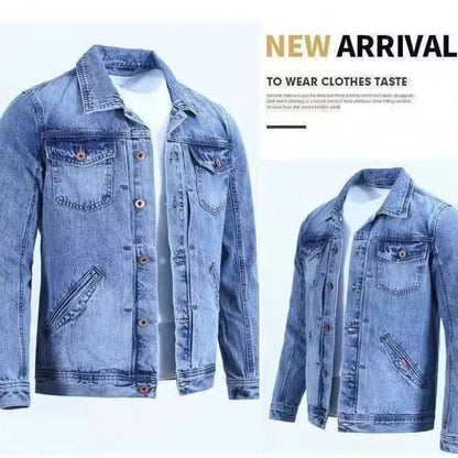 Denim Coat Men's Autumn Youth Pu Shuai High Street Casual Jacket