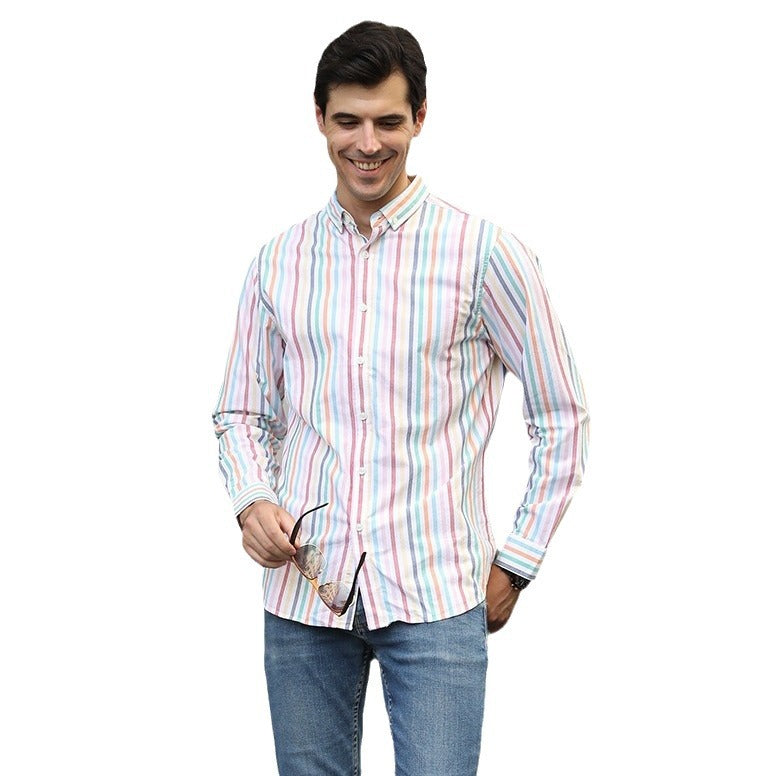 Long Sleeve Cotton Oxford Men's Clothing