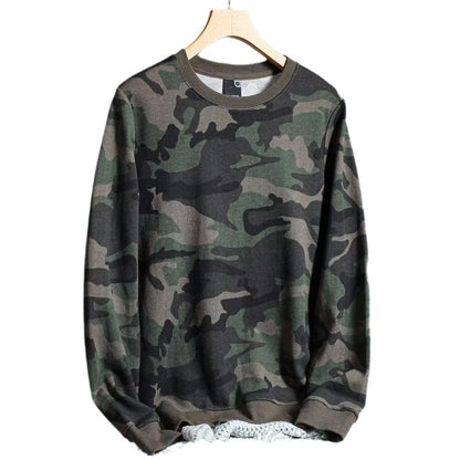 Camouflage Printed Loose Leisure Sports Long-sleeved Men's Sweater