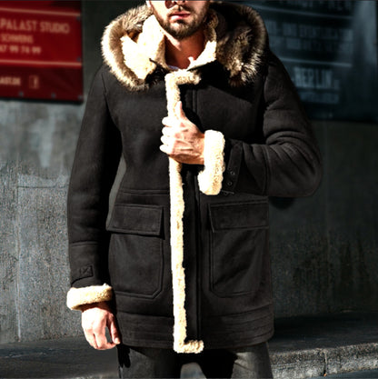 European And American Winter New Leather And Fur Men's Coat