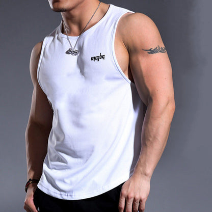 Sports Vest Men's Muscle Workout Quick-drying Polyester Vest