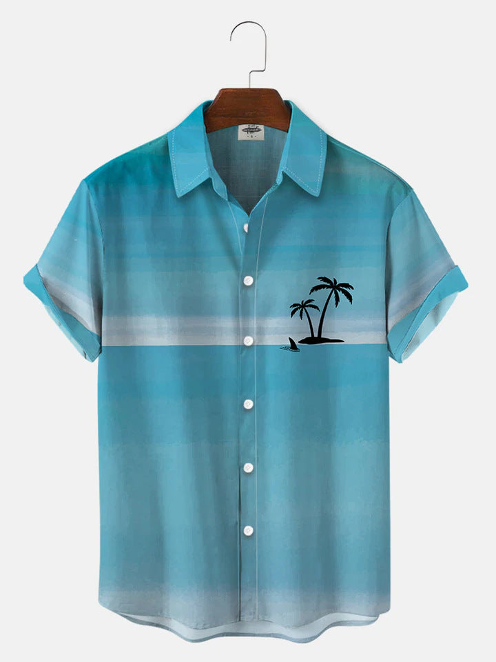 Casual Independent Station Hot Sale Men's Vacation Seaside Shirt