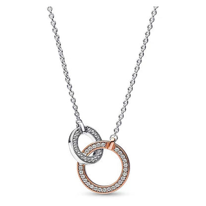 White Copper Silver Plated Circle Pendant