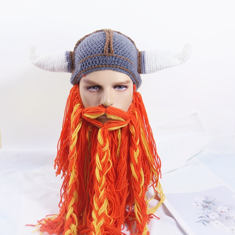 Funny Bearded Hat Knitted Wansheng Funny