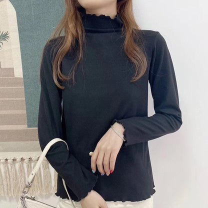 Women's Dralon Half Turtleneck Autumn And Winter Warm High Elastic Top