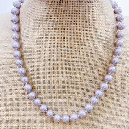 Gray Multicolor Shell Pearls Necklace