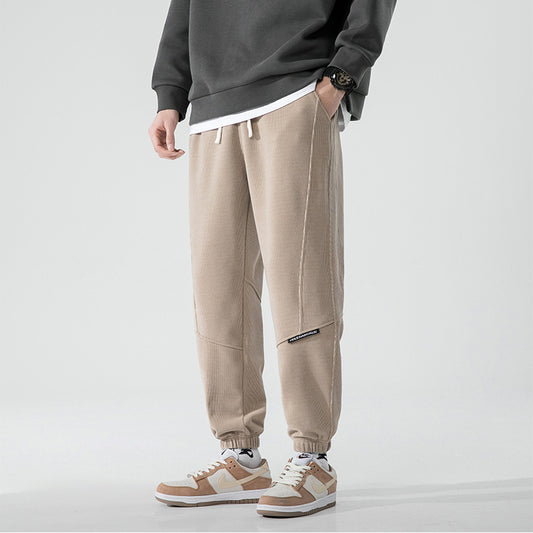 Men's Thickened Chenille Leisure Tappered Loose Track Pants