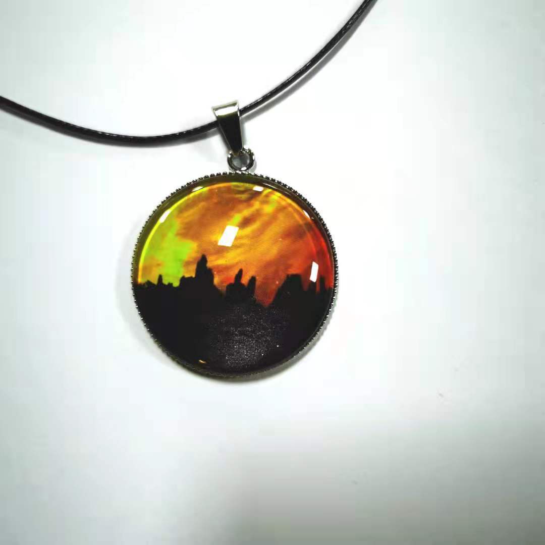 Gem Pendant Necklace Solar System Starry Sky Necklace