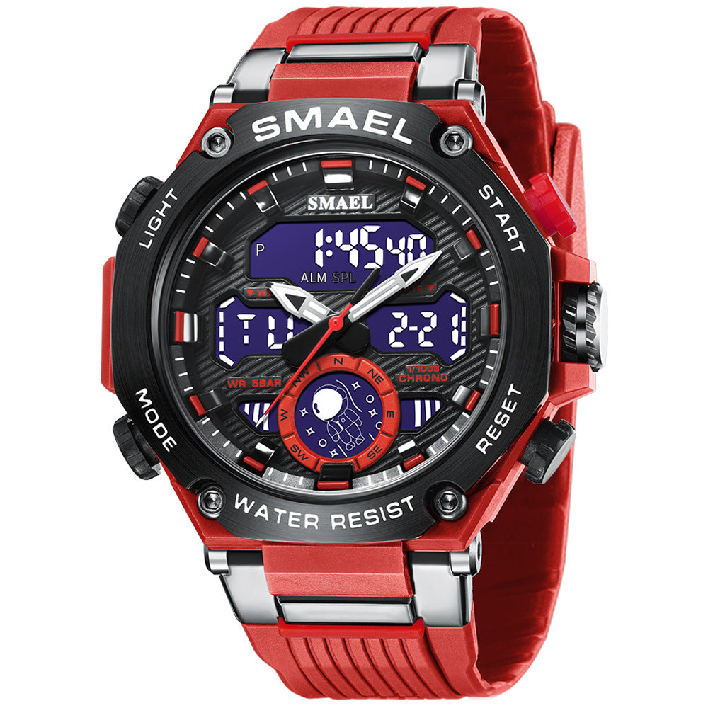 Casual Sports Versatile Double Display Electronic Watch