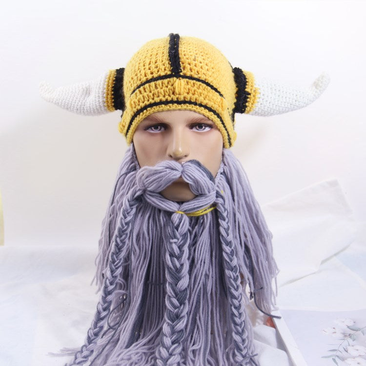 Funny Bearded Hat Knitted Wansheng Funny