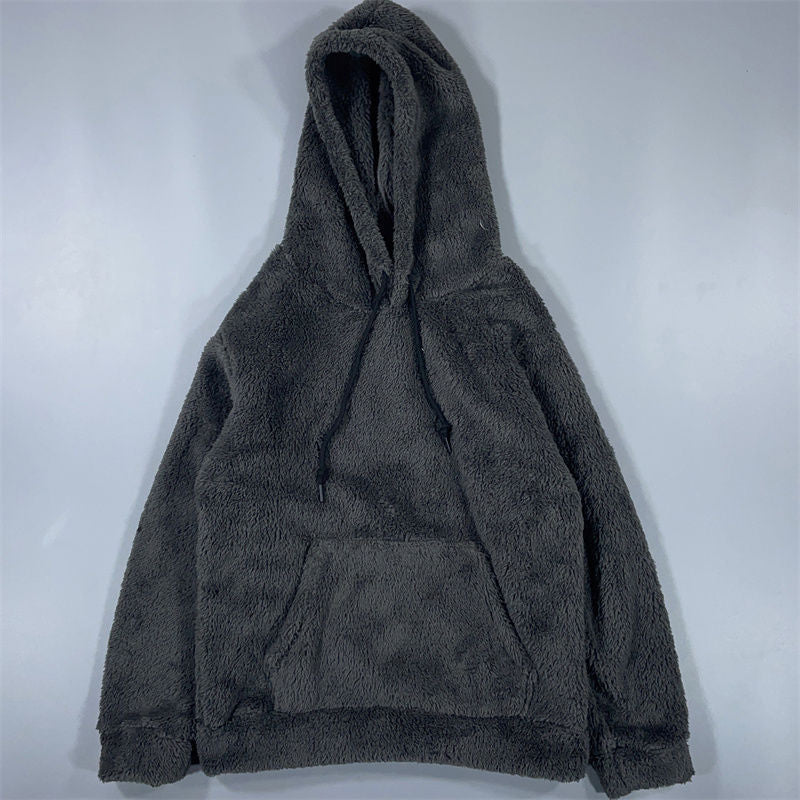 Plush Hooded Pullover Warm Men And Women