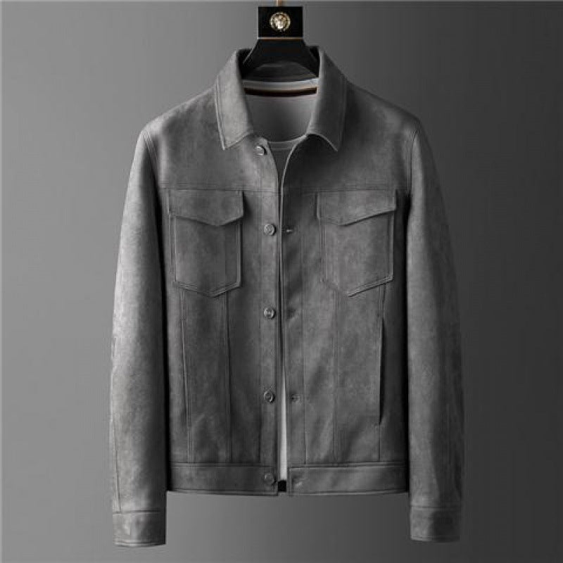 Coat Autumn Men's Spring High-grade Texture Light Luxury New Korean Style Jacket Men's Lapel Casual All-matching Work Clothes