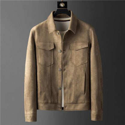 Coat Autumn Men's Spring High-grade Texture Light Luxury New Korean Style Jacket Men's Lapel Casual All-matching Work Clothes