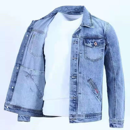 Denim Coat Men's Autumn Youth Pu Shuai High Street Casual Jacket