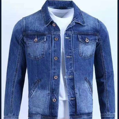 Denim Coat Men's Autumn Youth Pu Shuai High Street Casual Jacket