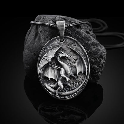 Men's Western Dragon Animal Hip Hop Pendant Necklace