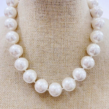 Gray Multicolor Shell Pearls Necklace