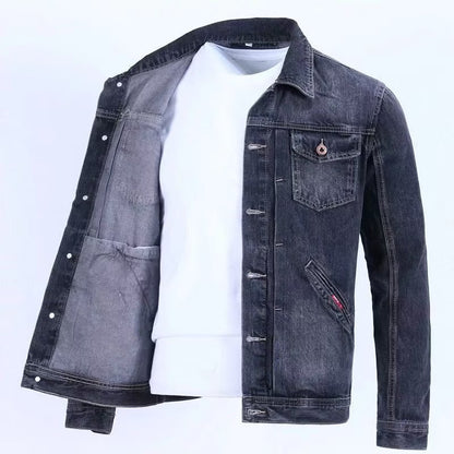 Denim Coat Men's Autumn Youth Pu Shuai High Street Casual Jacket