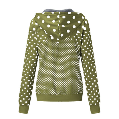 Women's Casual Polka Dot Top Coat