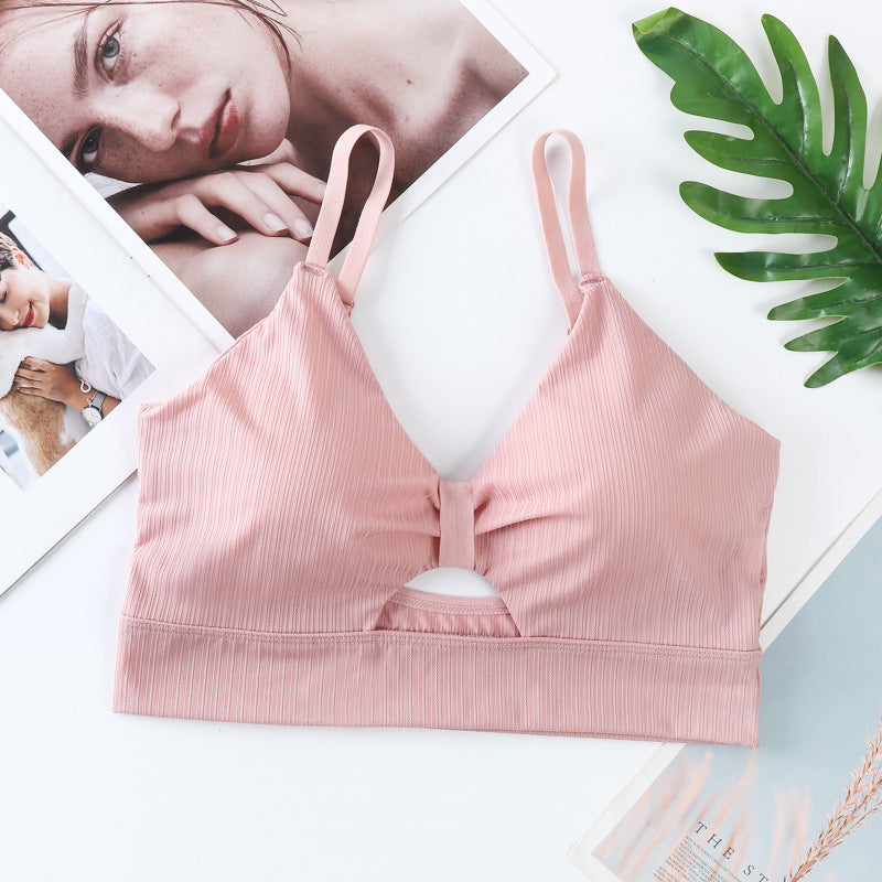 Ice Silk Thread Underwired Padded Adjustment Strap Bra