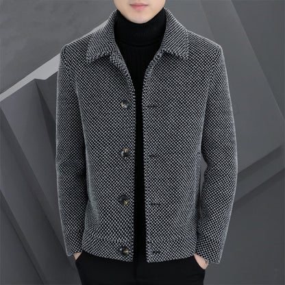 Velvet Padded Thickened Coat Male