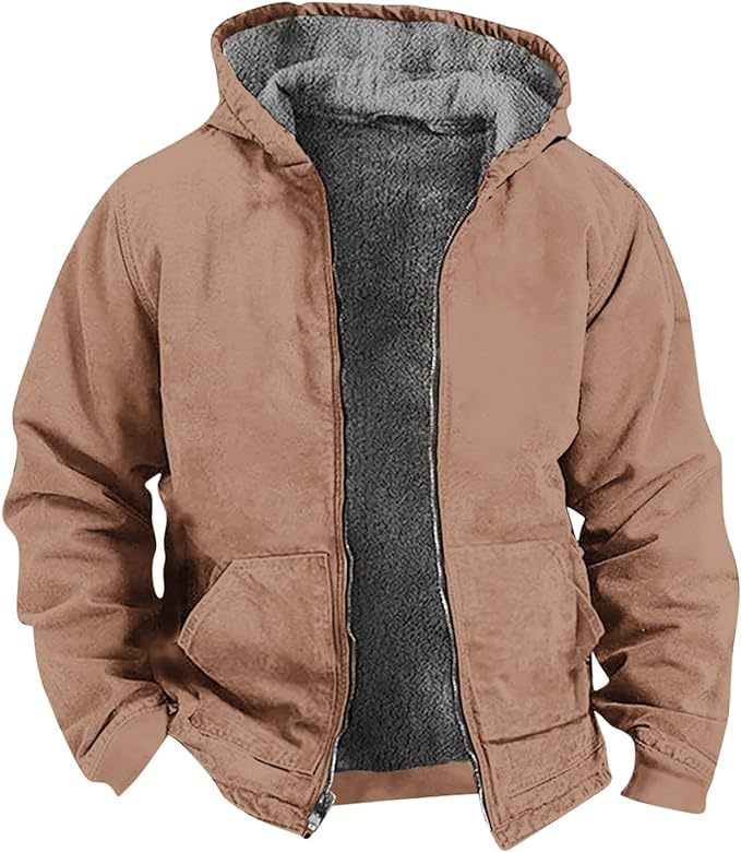 Cross Border Multi-color Solid Color 3D Printing Digital Printing Hooded Sweater Brown Lining Cotton-padded Jacket