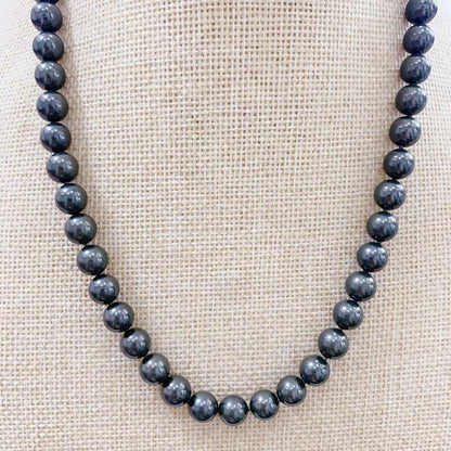 Gray Multicolor Shell Pearls Necklace