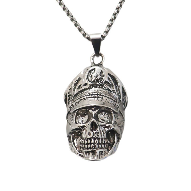 Skull Pope Pendant Men's Simple Alloy Necklace