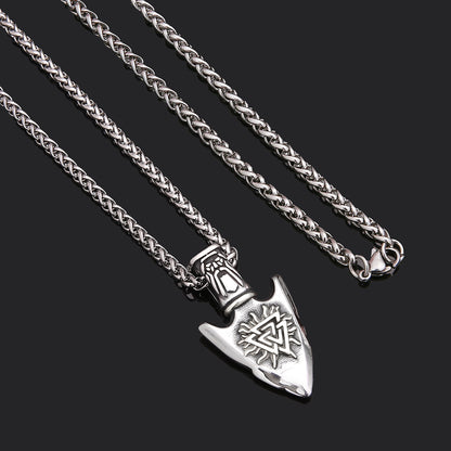 Hip Hop Necklace Stainless Steel Shield Pendant For Men