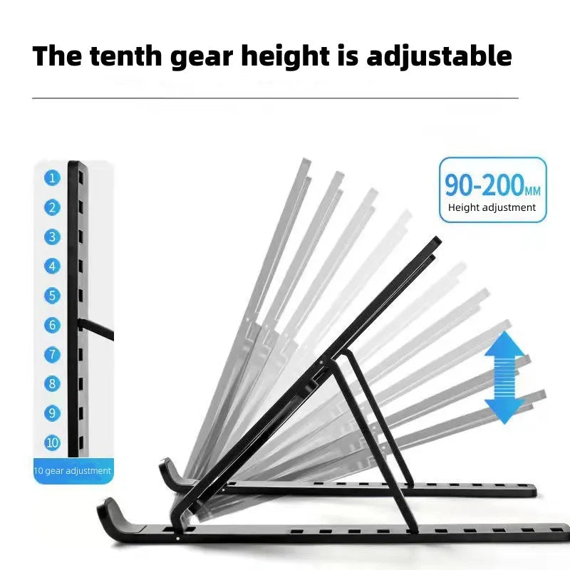 Portable Laptop Stand 10 Position Foldable ABS Notebook Stand Support Adjustable Laptop Holder for Macbook Computer Accessories