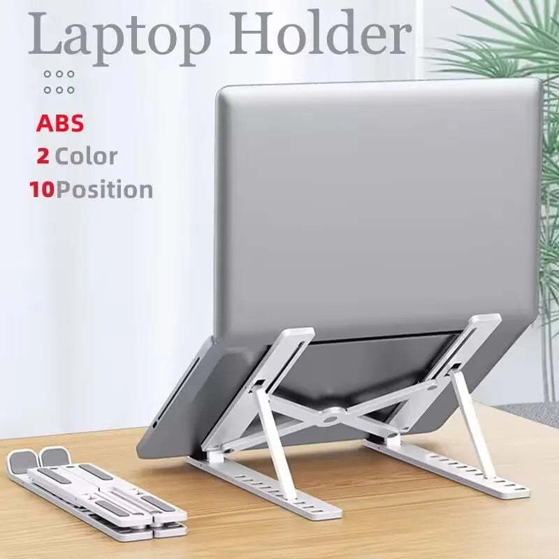 Portable Laptop Stand 10 Position Foldable ABS Notebook Stand Support Adjustable Laptop Holder for Macbook Computer Accessories