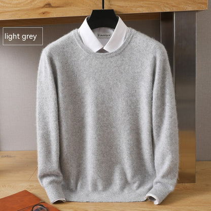 Mink Velvet Loose Round Neck Solid Color Sweater Bottoming Shirt