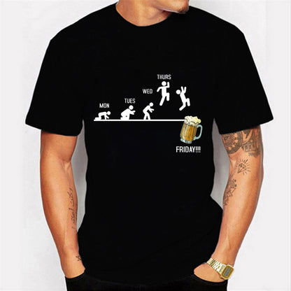 Men's T-shirt Weekend Casual Friday Beer Casual